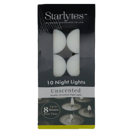 Starlytes Unscented 8 Hour Night Lights10pk