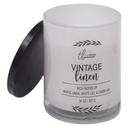 True Living Vintage Linen 14oz Candle