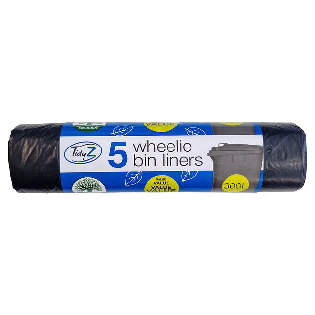 5 Wheelie Bin Liners 300L