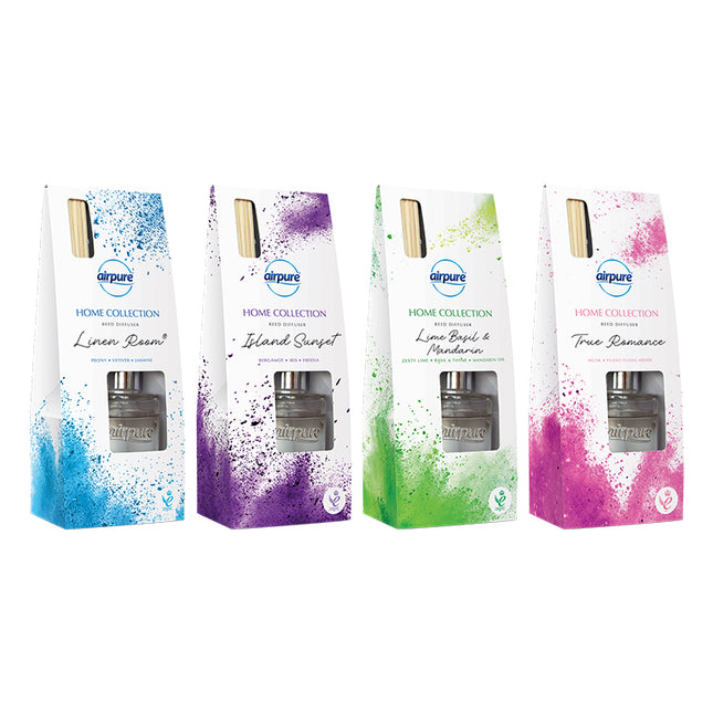 Airpure Home Collection Reed Diffuser 30ml 4 Assorted