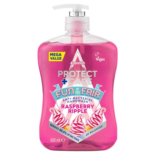 Astonish Anti-Bacterial Raspberry Ripple Handwash 600ml