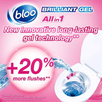 Bloo Brilliant Gel Spring Rain Toilet Rim Block 42g alternate view 3