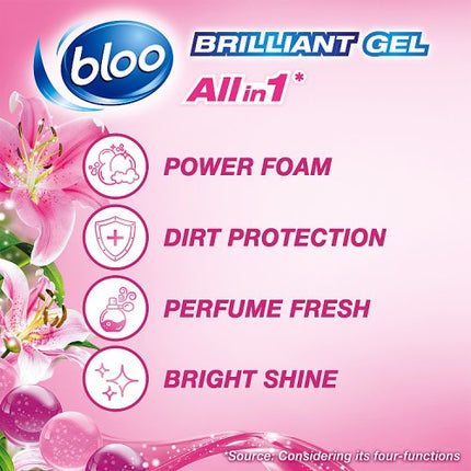 Bloo Brilliant Gel Spring Rain Toilet Rim Block 42g alternate view 4