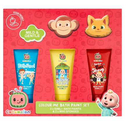 CoComelon Colour Me Bath Paint 3x50ml 2xSponges