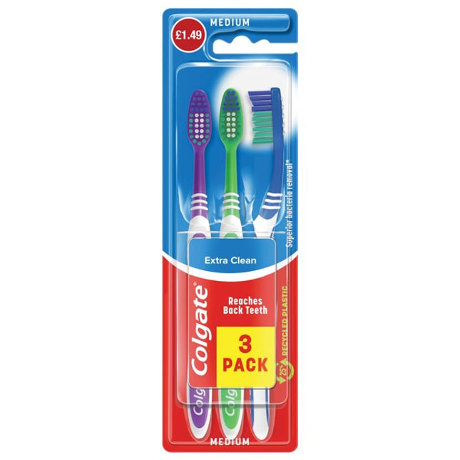 Colgate Extra Clean Toothbrush X3 1 49