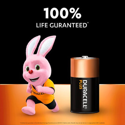 Duracell Plus C Alkaline Batteries x2