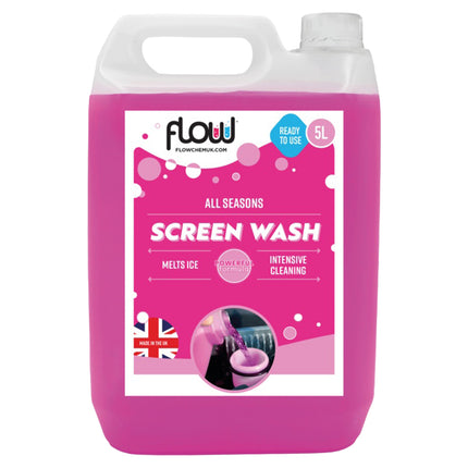 Flow Pink Ready To Use Screenwash 5L