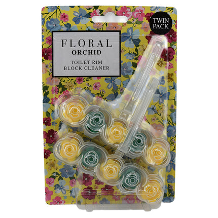 Floral Orchid Toilet Rim Block Cleaner 90g