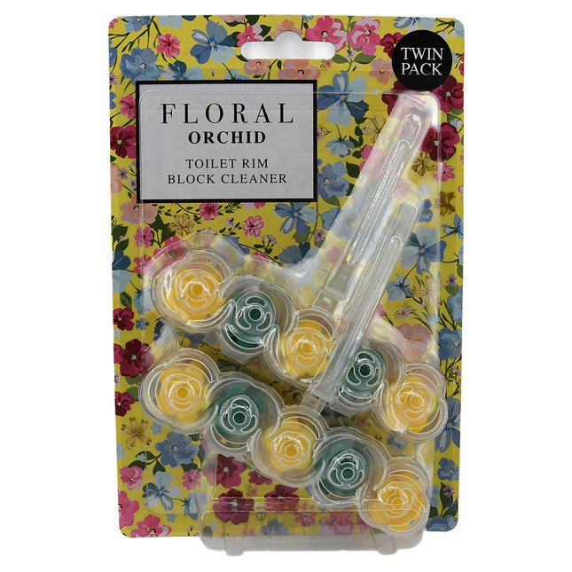 Floral Orchid Toilet Rim Block Cleaner 90g