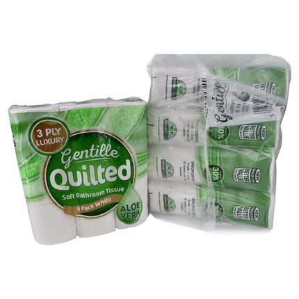 Gentille Aloe Vera Quilted 3Ply Toilet Roll 9 Pack