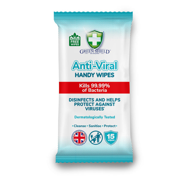 Green Shield Anti-Viral Handy Wipes x15