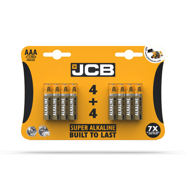 JCB AAA Super Alkaline Batteries x8