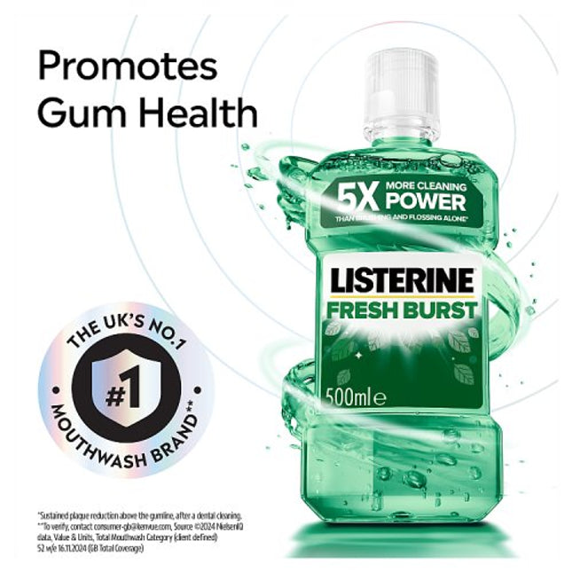Listerine Fresh Burst Mouthwash 500ml