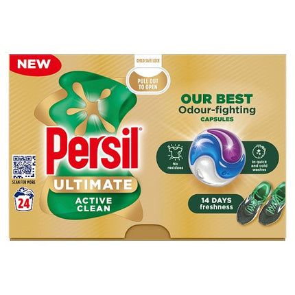 Persil Ultimate Laundry Washing Capsules Active Clean 24 washes