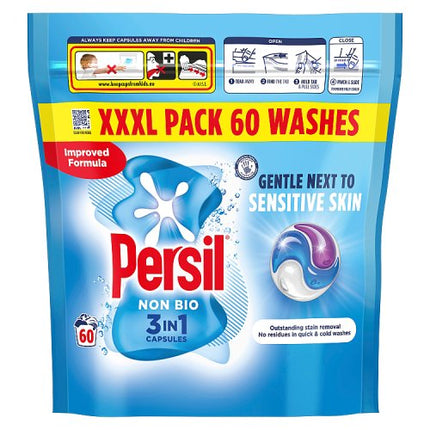 Persil 3 in 1 Non Bio Laundry Washing Capsules 60W