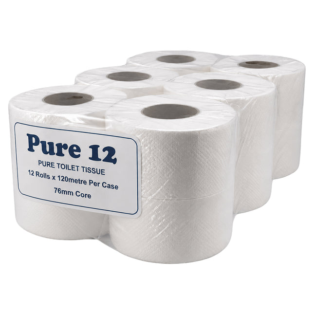 Pure Toilet Tissue 2ply 120m x12 Rolls