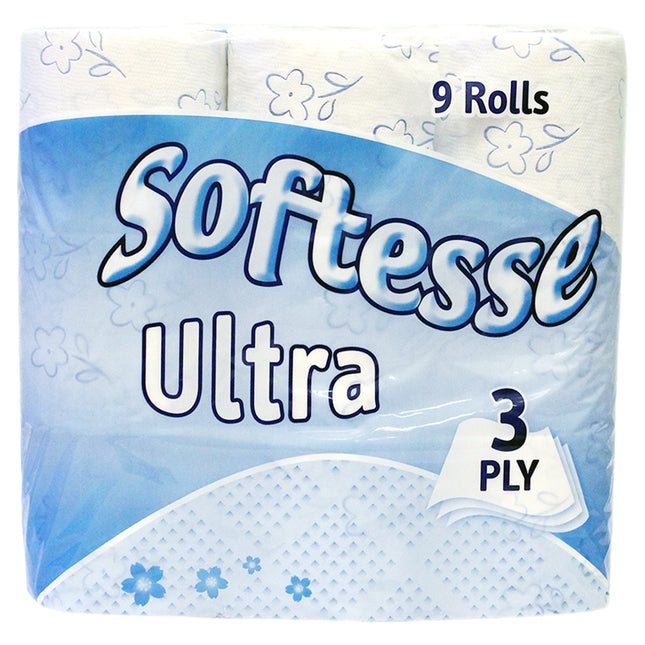Softesse Ultra White Toilet Tissue 3ply 9 Roll