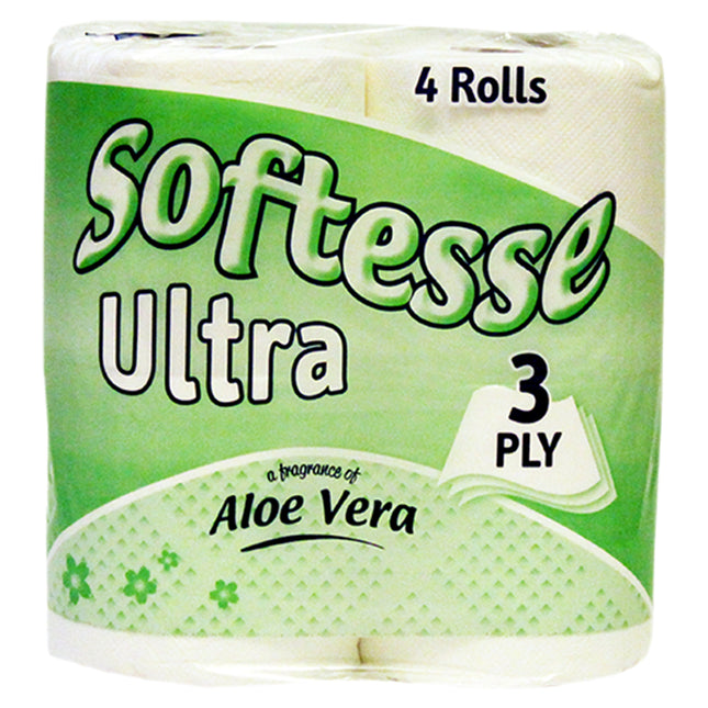 Softesse Ultra Aloe Vera Toilet Tissue 3ply 4 Rolls