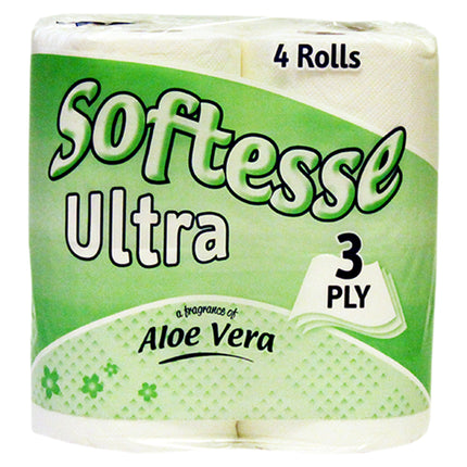 Softesse Ultra Aloe Vera Toilet Tissue 3ply 4 Rolls