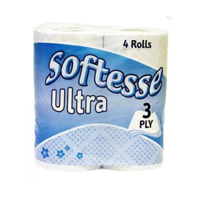 Softesse Ultra White Toilet Tissue 3ply 4 Rolls