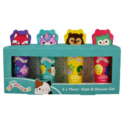 Squishmallows Bath Shower Gel Set 4 x 75ml pack