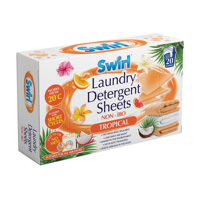 Swirl Non Bio Tropical Laundry Detergent Sheets x20