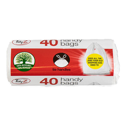Tidyz 40 Tie Handles Handy Bags
