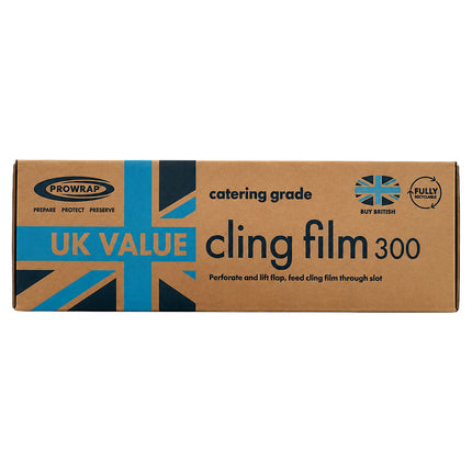 UK Value Cling Film Cutterbox 300mx100m