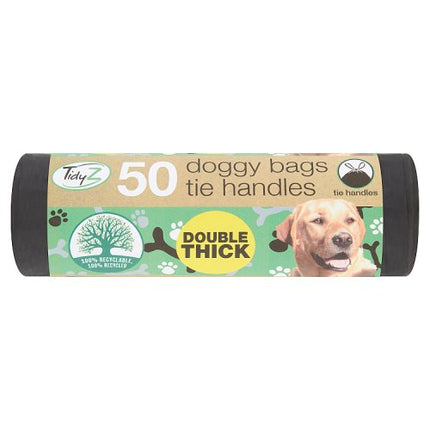 50 Double Thick Tie Handle Doggy Bags