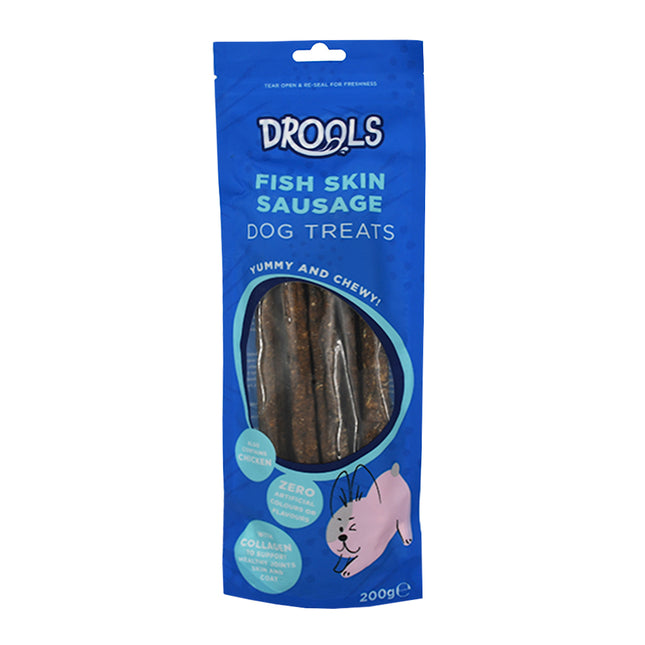 Fish Skin Sausage Dog Treats 200g