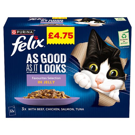 Felix As Good As it Looks Favourites Selection Wet Cat Food 12x85g £4.75