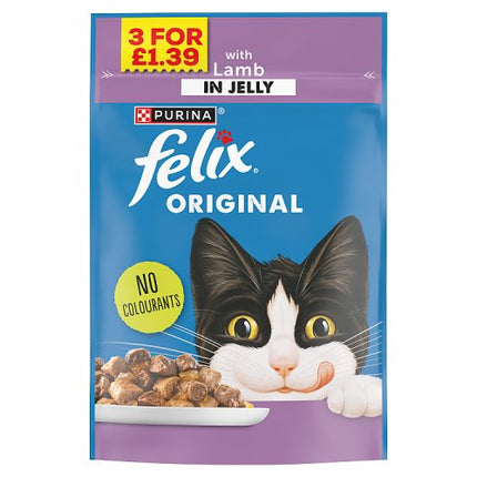 Felix Original Lamb in Jelly 85g PMP 3 for £1.39