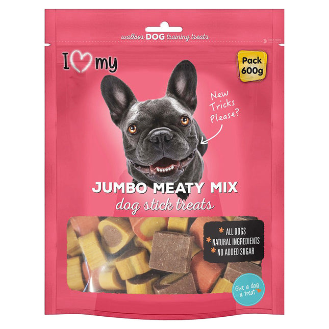 I Love My Pet Jumbo Mixed Meaty Sticks Dog Treats 600g