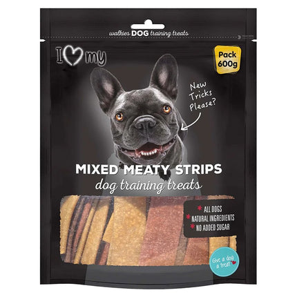 I Love My Pet Mixed Meaty Strips Dog Treats 600g