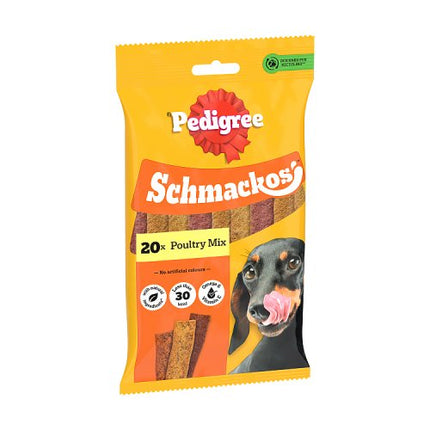 PEDIGREE Schmackos Dog Treats with Poultry 20 Sticks