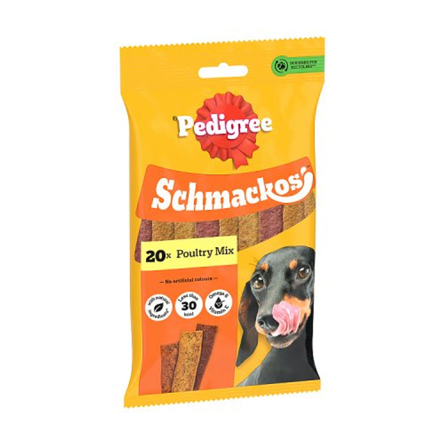 PEDIGREE Schmackos Dog Treats with Poultry 20 Sticks