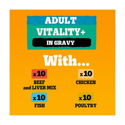 PEDIGREE Wet Food Pouches VIT Mixed Gravy 40x85g