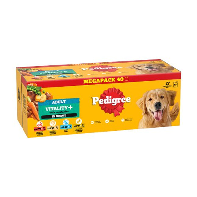 PEDIGREE Wet Food Pouches VIT Mixed Gravy 40x85g