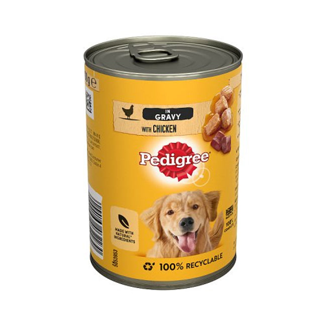 PEDIGREE Dog Tin with Chicken in Gravy 400g