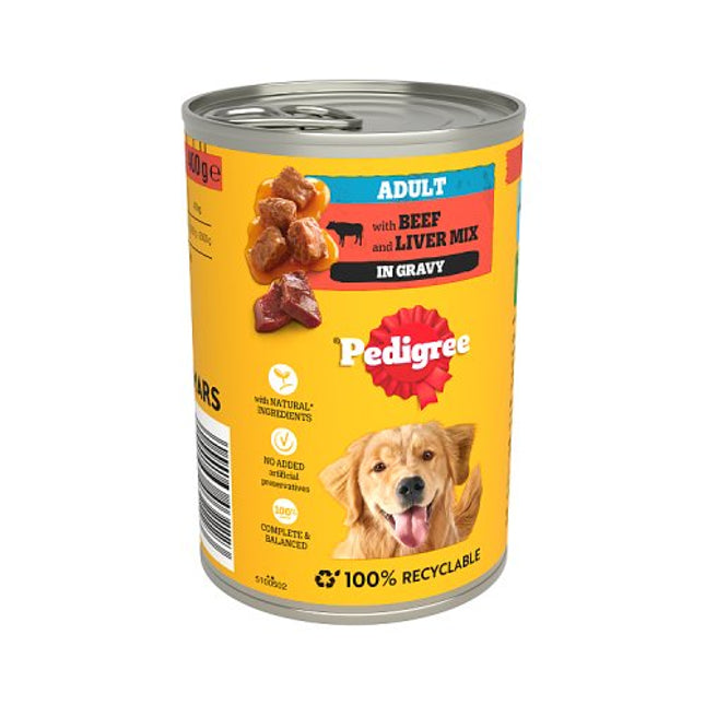 PEDIGREE Dog Tin with Beef in Gravy 400g