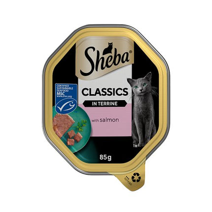 SHEBA Classics Cat Tray with Salmon Terrine 85g