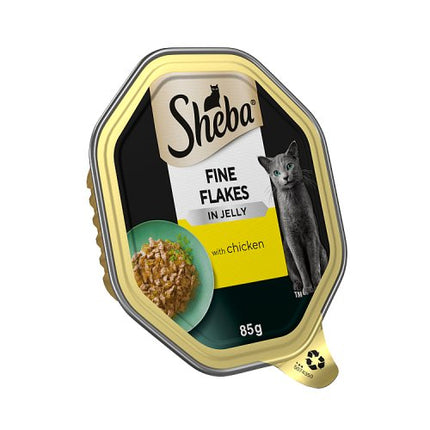 SHEBA Fine Flakes Cat Tray with Chicken Jelly 85g