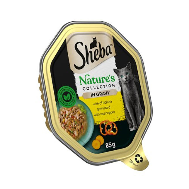 Sheba Natures Cat Food Chicken &Pepper Gravy 85g