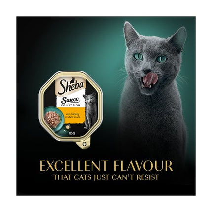 SHEBA Sauce Collection Cat Tray with Turkey 85g