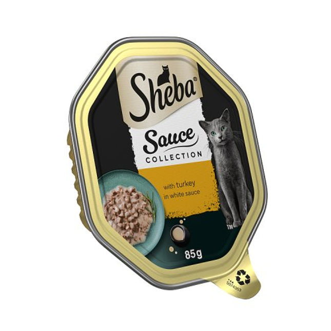 SHEBA Sauce Collection Cat Tray with Turkey 85g