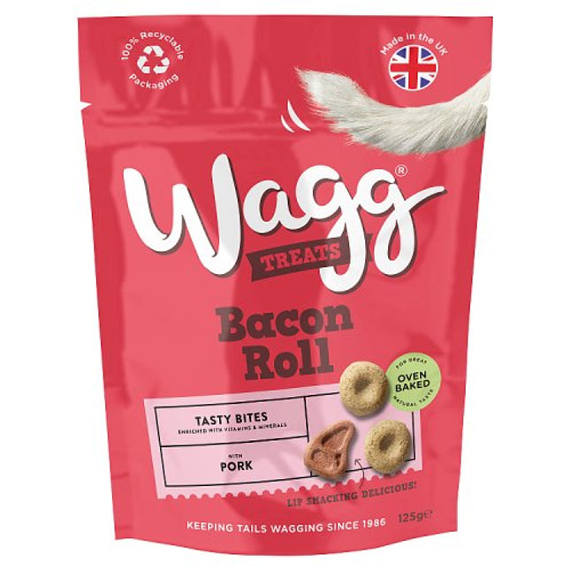 Wagg Treats Bacon Roll 125g
