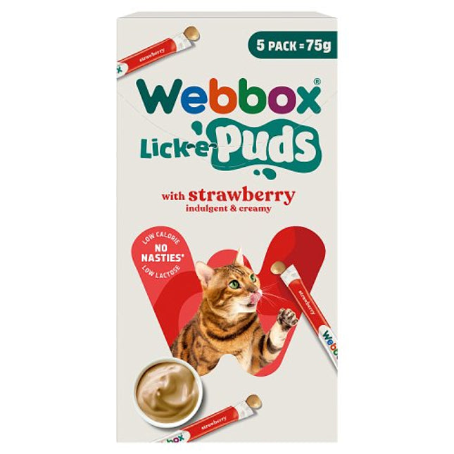 Webbox Lick e Puds - Strawberry 5pk