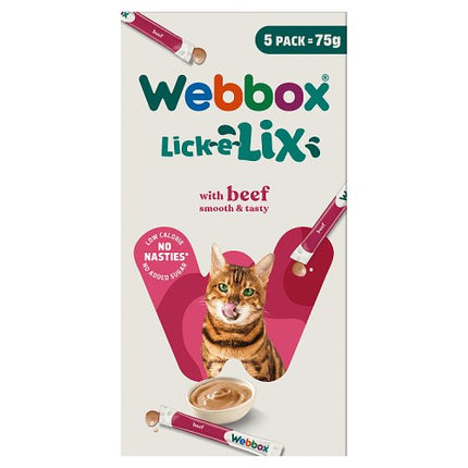Webbox Lick-E-Lix Beef Cat Treats x5