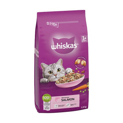 Whiskas Adult Cat Dry Food with Salmon 1+ 1.9kg