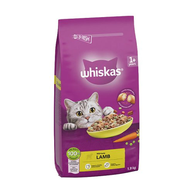 Whiskas 1+ Cat Complete Dry With Lamb 1.9kg
